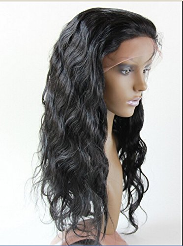 22'' Brazilian Virgin Remy Human Hair Wigs with Baby Hair - Full Lace Body Wave Wig in Jet Black (#1) - Perfect for Daily Wear, Cosplay, and Special Occasions