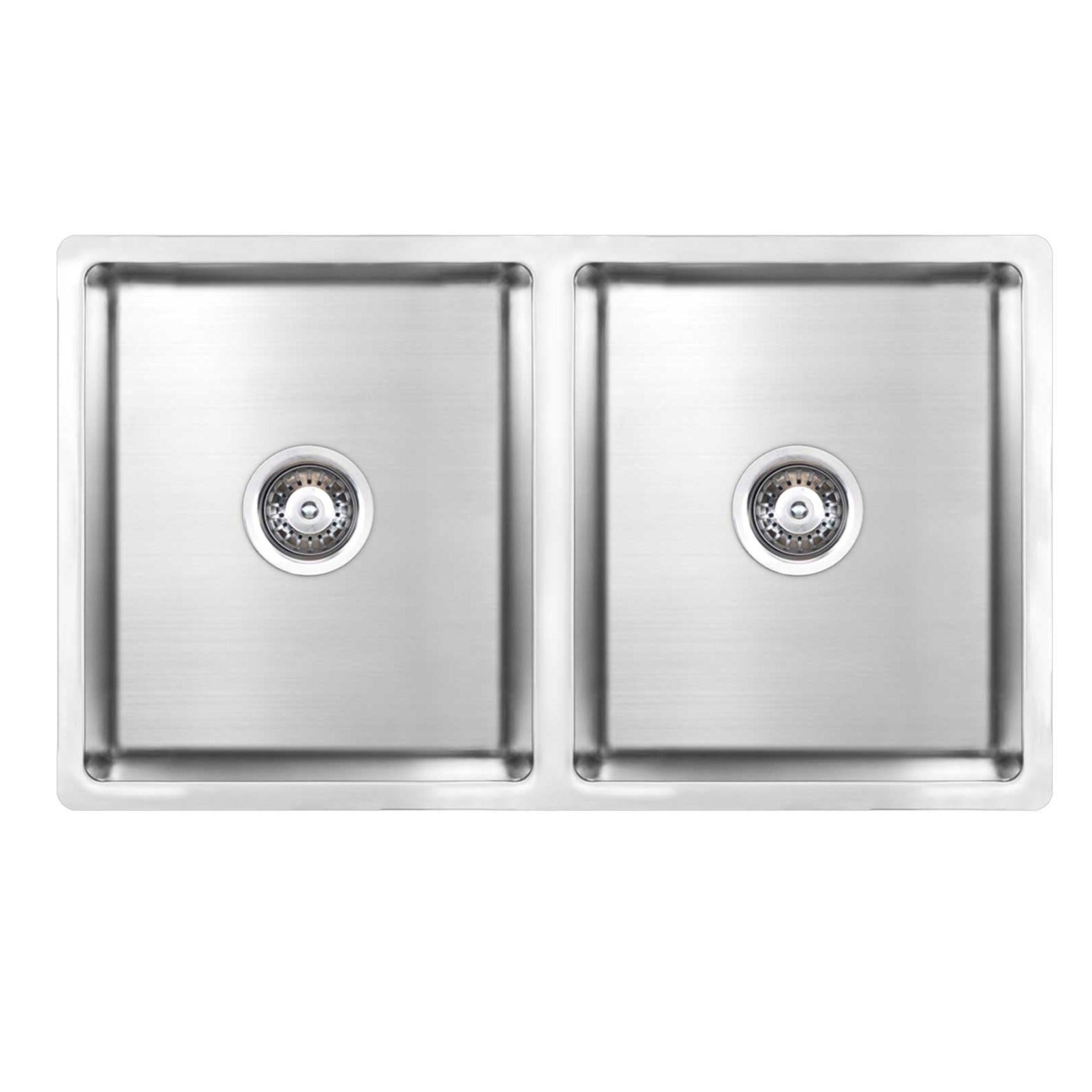 Seima Leto 750 Double Bowl Kitchen Sink - Stainless Steel 16 Gauge Undermount Sink for Modern Home & Restaurant Use