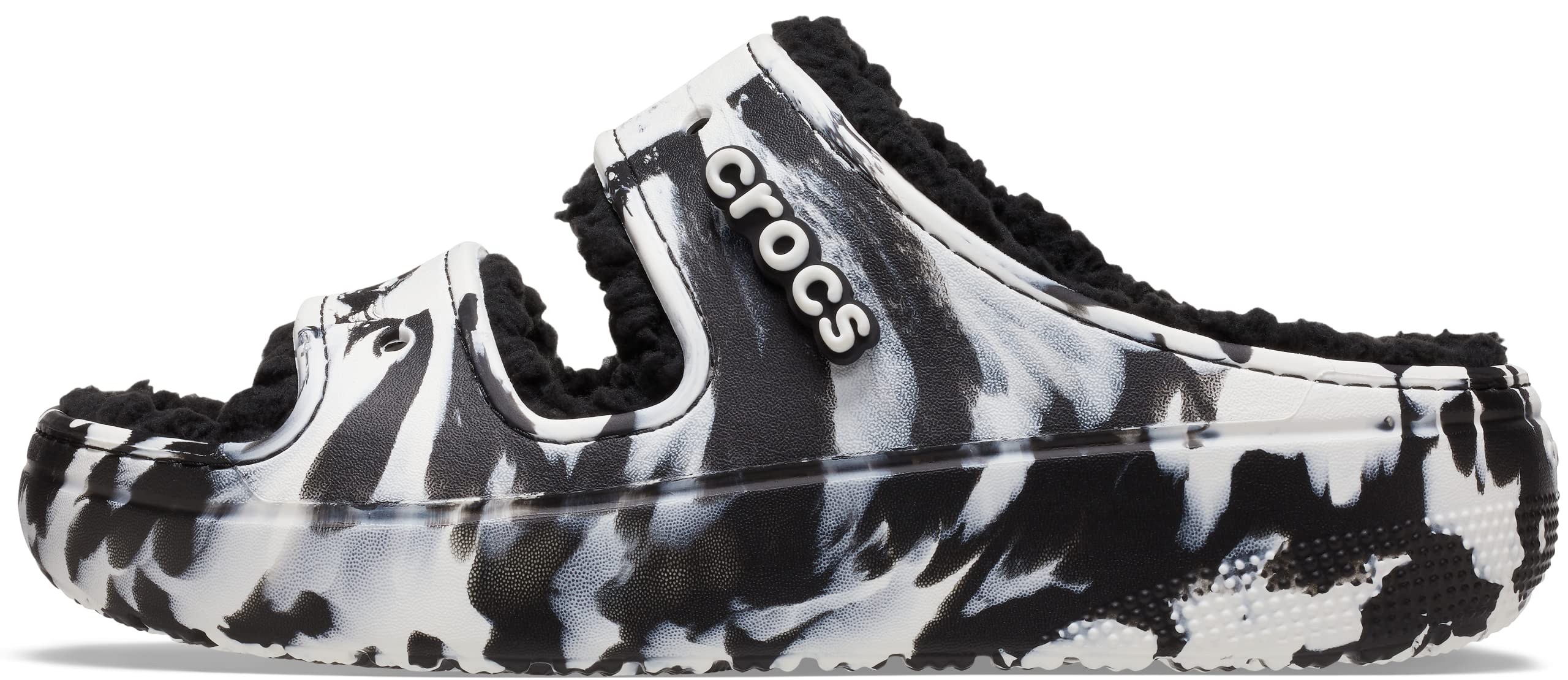 Crocs Unisex-Adult Classic Cozzzy Fuzzy Sandals Slide - Comfortable Indoor/Outdoor House Slippers for Men & Women - Perfect for Lounging, Errands, and Relaxing at Home