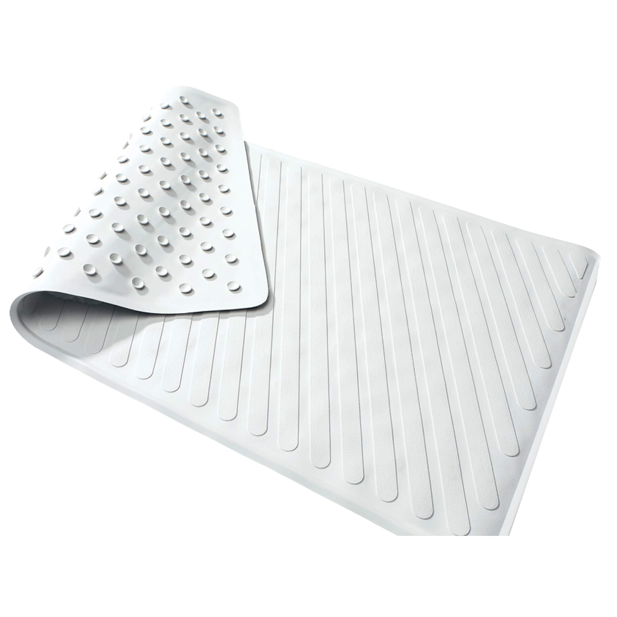 Carex Soft Absorbent Bath Mat - Non-Slip Shower Rug for Bathroom Floor, White - Perfect for Bath, Shower & Vanity Areas