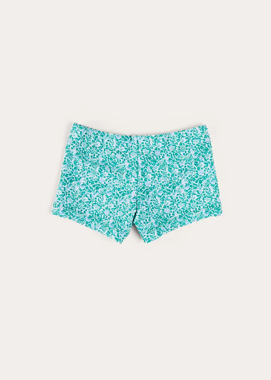 Adelaide Floral Swim Shorts for Kids - Green (12 Months to 4 Years) | Perfect for Beach, Pool & Summer Outfits
