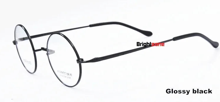 Brightzone Women's Full Rim Round Titanium Eyeglasses Frame 71422 - Lightweight & Durable Glasses for Work, Reading & Fashion