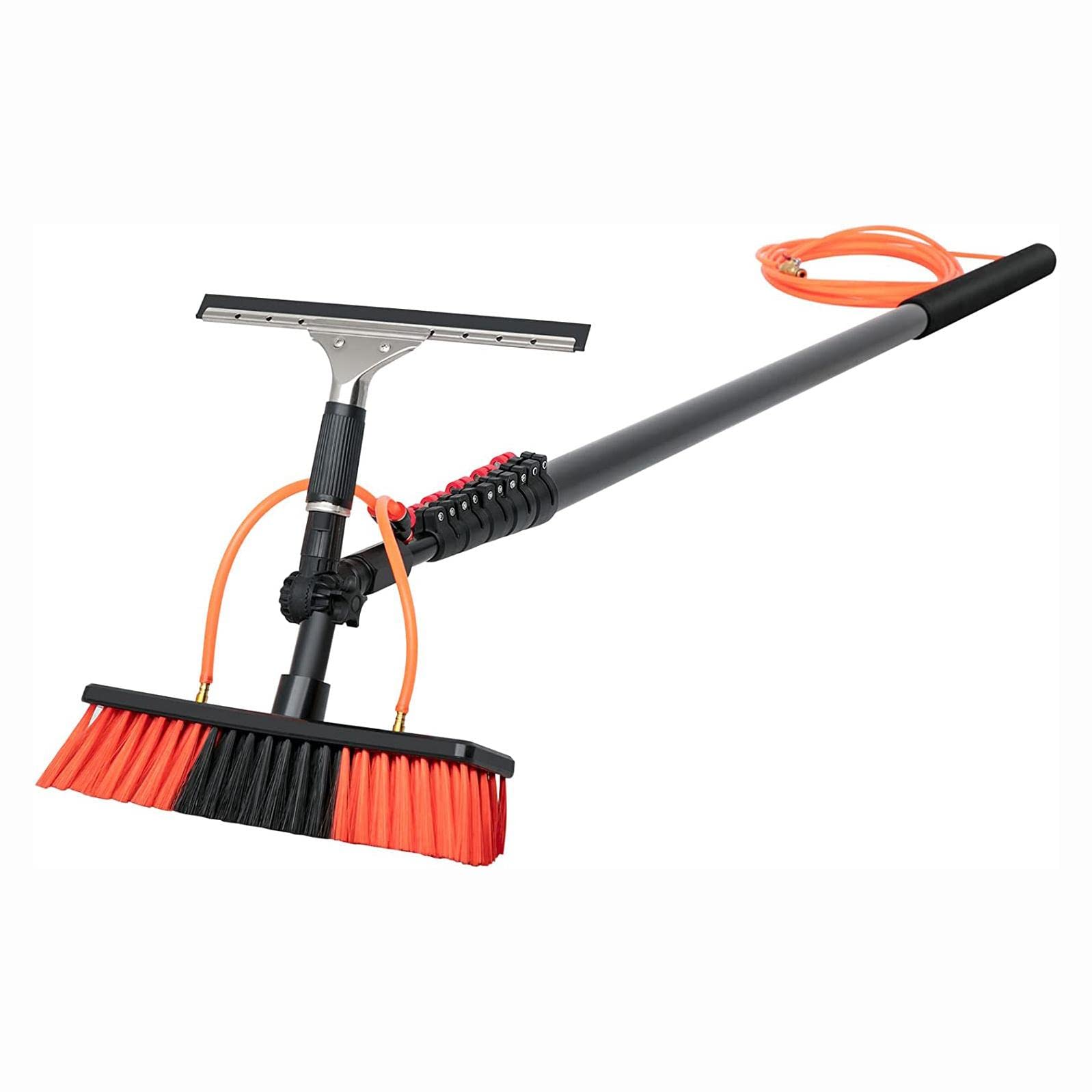 Fire Wolf Window Cleaning Kit - Extendable 7.2M Pole with 180° Rotating Head for Home & Office