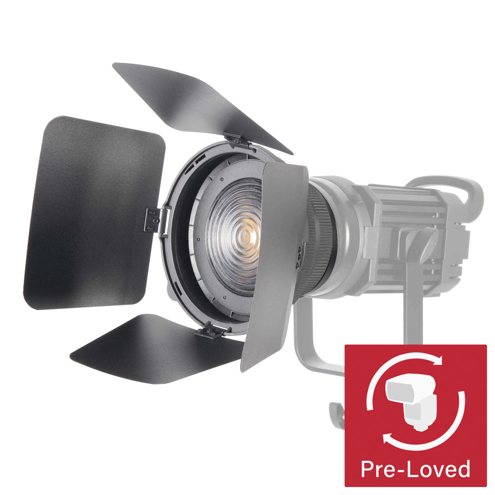 PIXAPRO Optical Fresnel Lens with Adjustable Barn Doors (S-Type Fitting) - Professional Studio Lighting for Photography & Videography