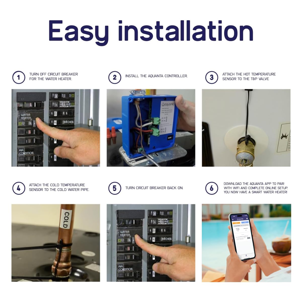Smart Water Heater Timer for Gas Heaters - Alexa Compatible, Easy DIY Installation in Minutes - Save Energy & Optimize Hot Water Usage - Perfect for Homes, Apartments & Vacation Rentals