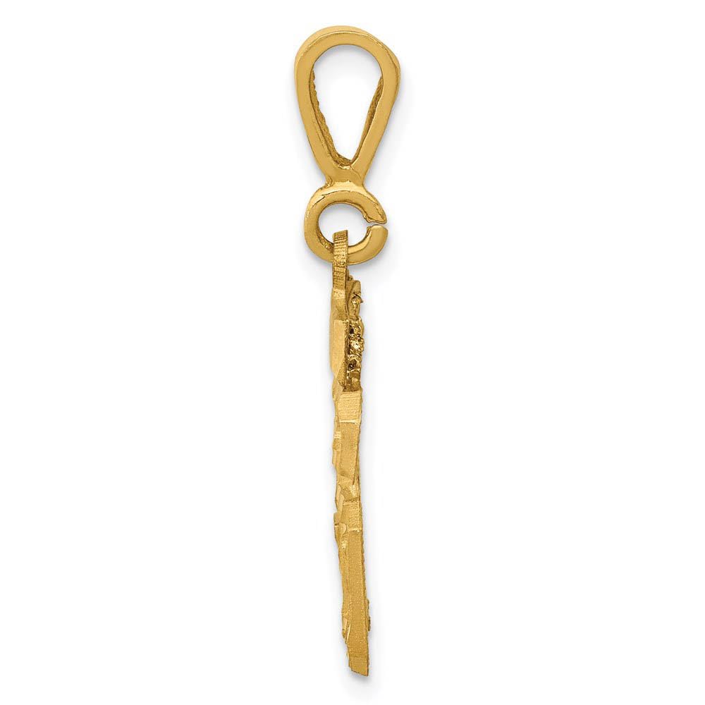 The Black Bow 14k Yellow Gold Varsity Collection Small D/C Pendant Number 36 - Perfect for Graduation Gifts and Everyday Elegance