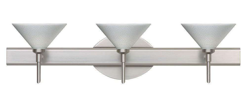 Kona Collection 3-Light LED Wall Sconce - Modern Flush Mount Fixture for Bedroom, Hallway & Living Room Lighting (Model: 3SW-282453-LED-SN)