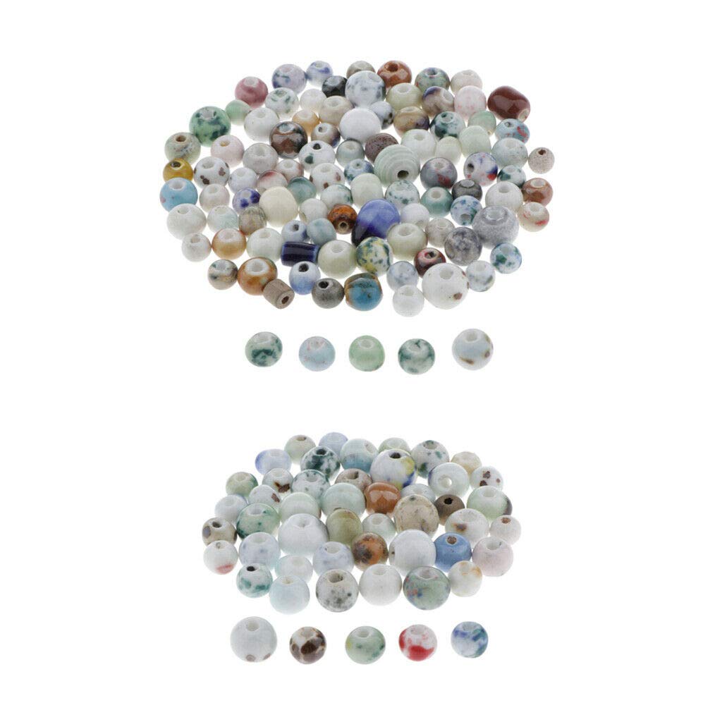 50/100Pcs Handmade Porcelain Ceramic Beads for DIY Jewelry Making - Perfect for Necklaces, Bracelets & Earrings - Craft Supplies for Beading & Scrapbooking Projects