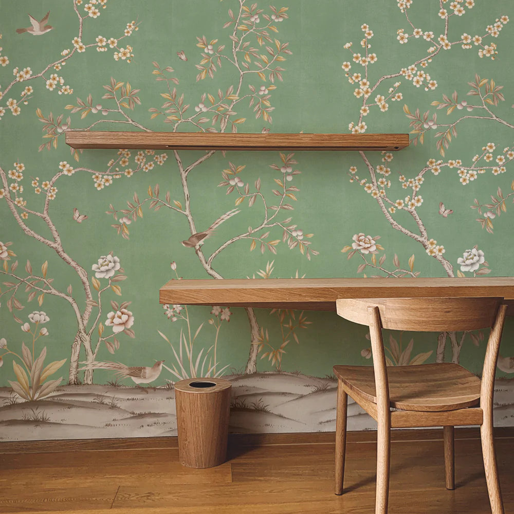 Self-Adhesive Garden Wall Mural - Easy Peel & Stick Wallpaper for Home Decor, Living Room, Bedroom & Nursery - Nature Inspired Botanical Design for Indoor Walls