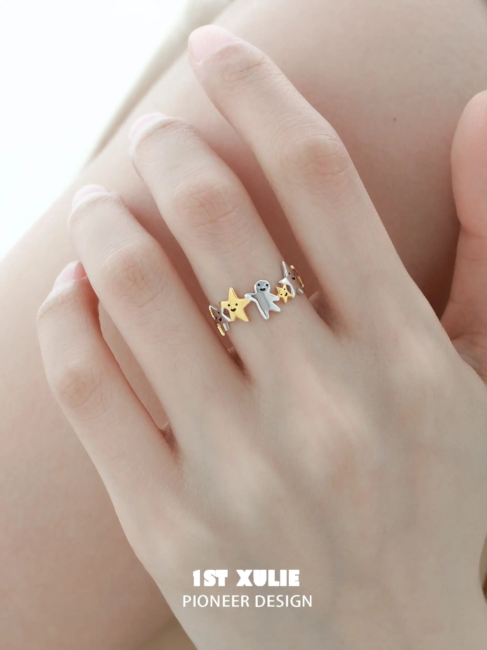 Wishtar S925 Sterling Silver Star Ring for Women - Elegant & Dainty Zodiac Jewelry - Perfect for Gifts, Birthdays, and Everyday Wear