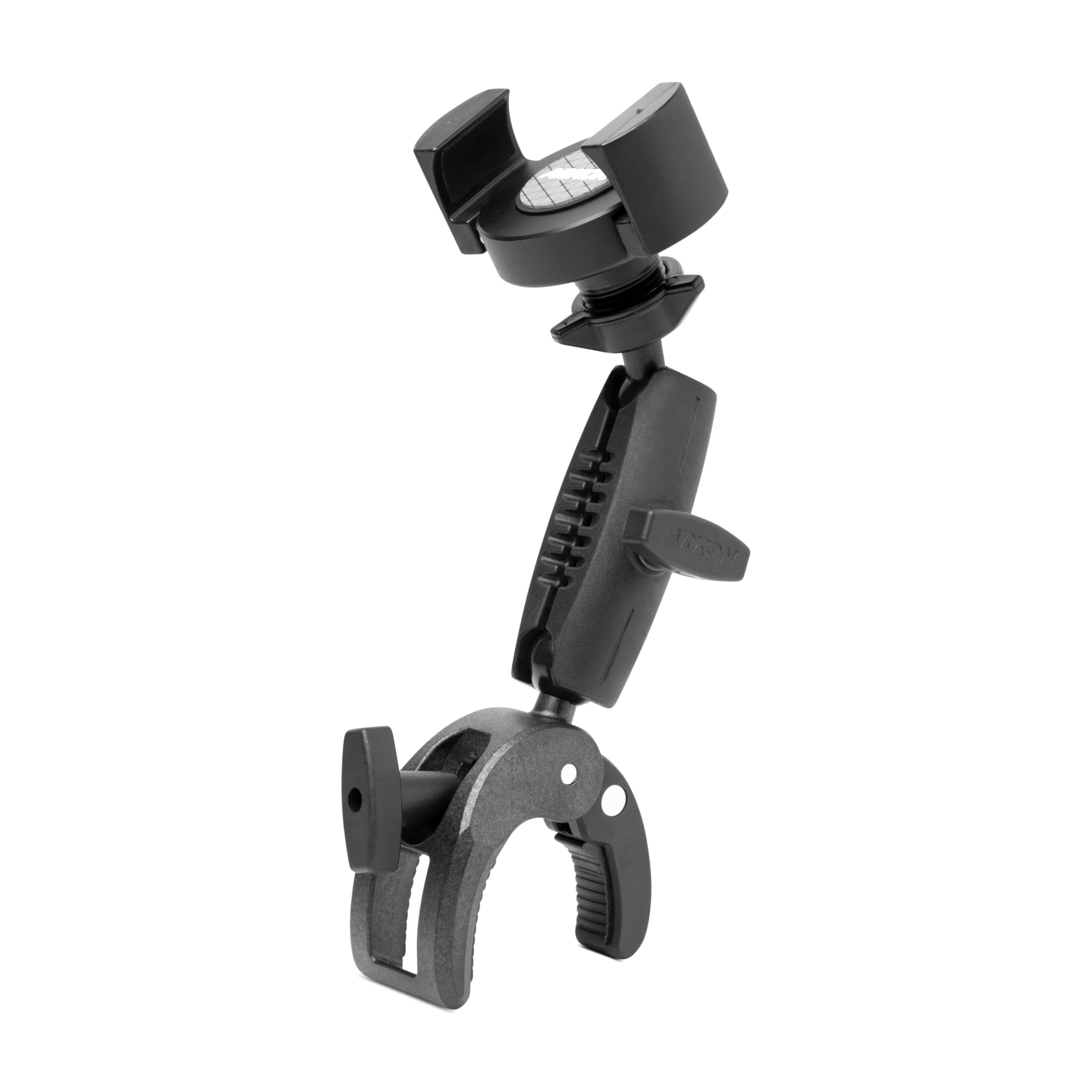ARKON RoadVise Universal Phone Mount with Clamp - Adjustable Handlebar, Treadmill & Stroller Phone Holder for iPhone, Samsung, Google Pixel | Perfect for Cycling, Gym Workouts & Baby Strolls