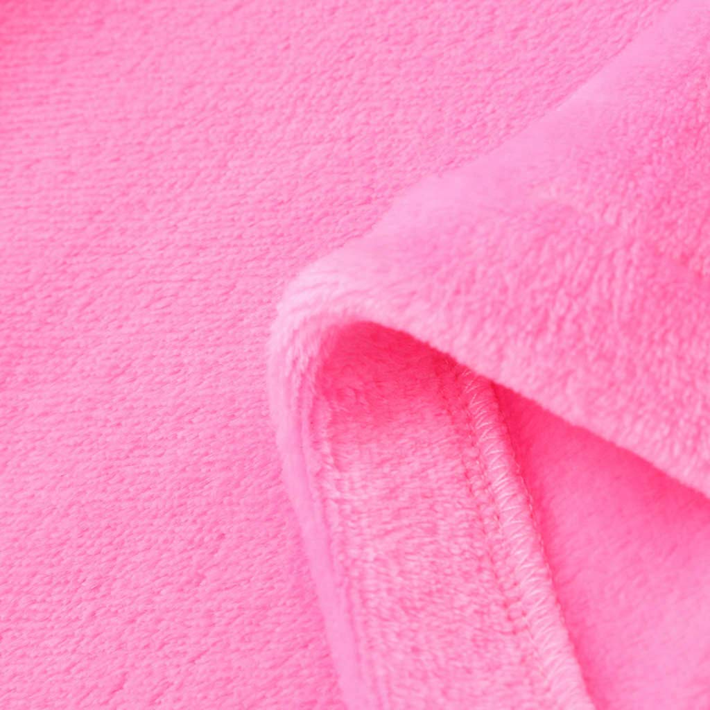 Soft Flannel Cashmere Blend Kids' Towel Clothes Set for Boys & Girls (3-12Y) - Warm & Cozy Pink Outfit for Winter, Home & Travel Comfort