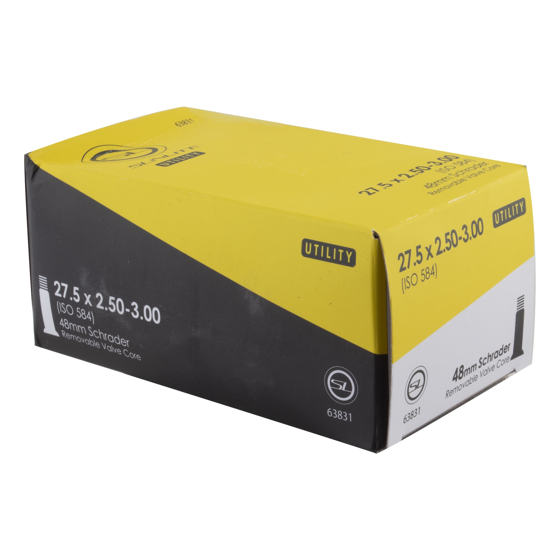 **Sunlite Utili-T Standard Schrader Valve Bike Tubes - 27.5x2.50-3.00 (SV48/SMTH/RC) - Compatible with Mountain & Hybrid Bikes - Perfect for Off-Road & Commuting**