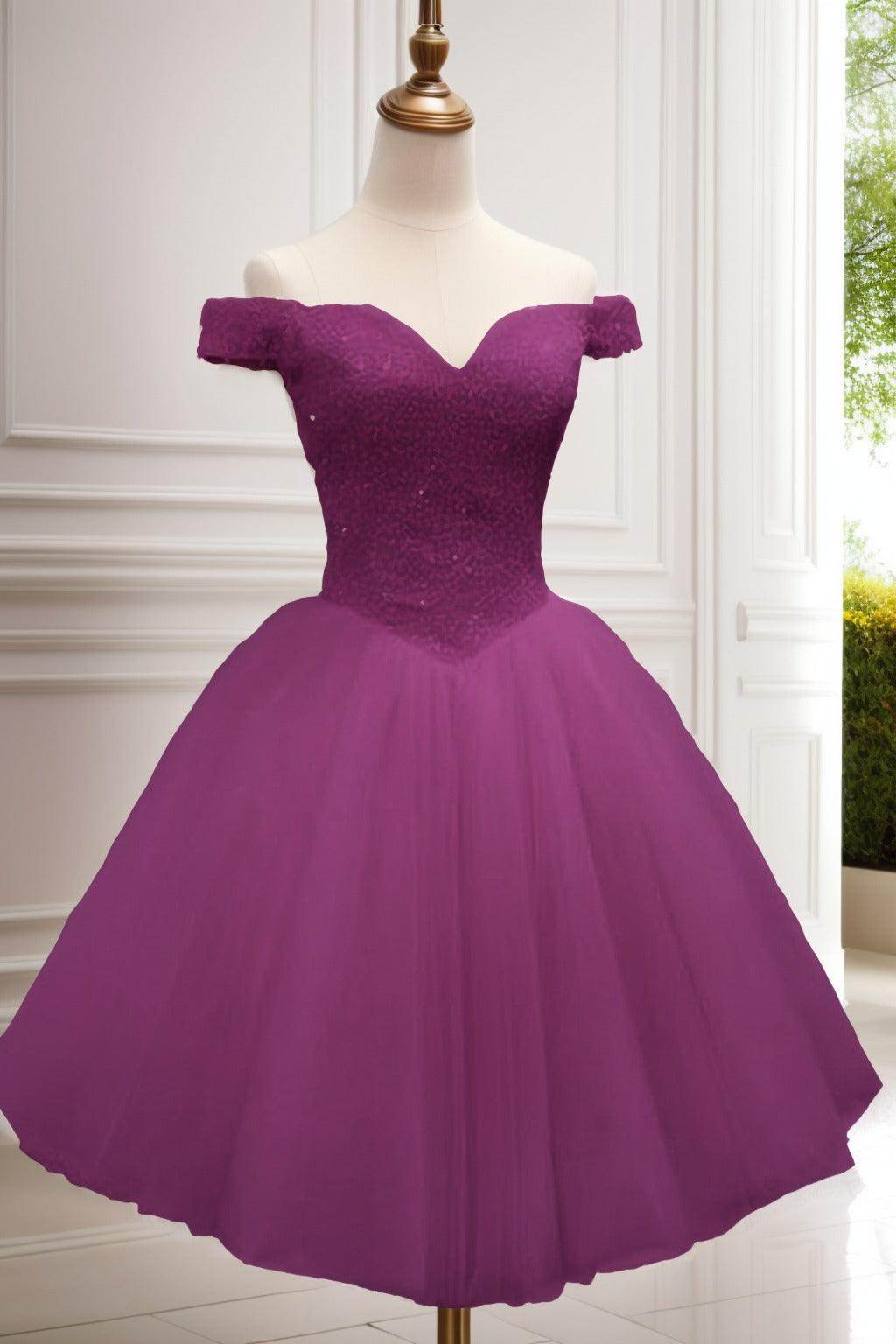 Princess Knee-Length Tulle Homecoming Dress CS0523 - Elegant Prom, Party & Formal Dance Gown for Teens & Juniors