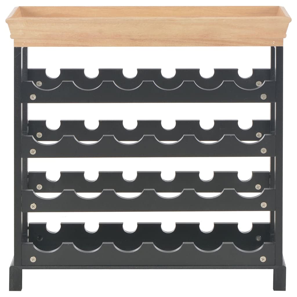 Premium Black MDF Wine Rack - 27.6