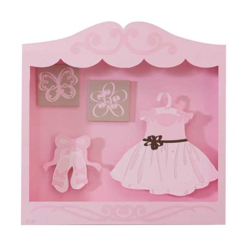 Lambs & Ivy Princess Shadow Box Wall Decor - Elegant 3D Nursery Decor for Girls, Baby Room, Kids Bedroom - Perfect for Birthday Gifts & Home Decoration