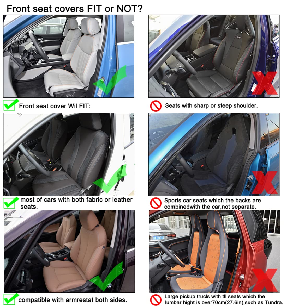 Premium Leatheratte Front Seat Covers for Mercedes M-Class 2000-2015 - Waterproof Car Seat Protectors (2-Piece Set, Black/Red) | MBZ-001 | Perfect for Road Trips & Daily Commutes