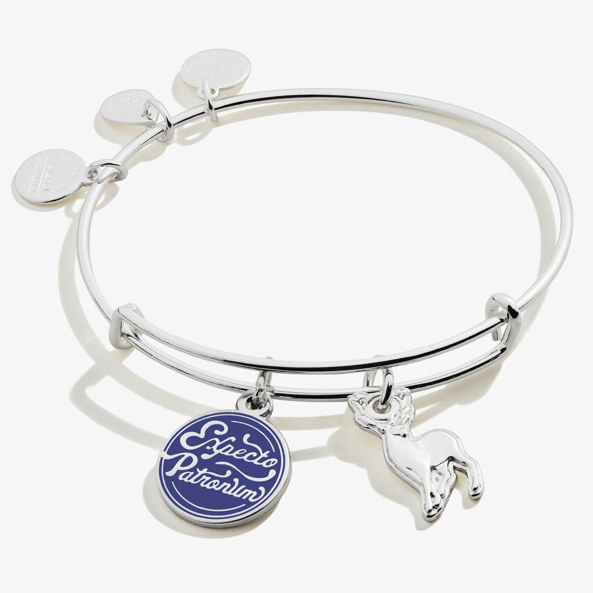 Harry Potter™ Expecto Patronum Silver Charm Bangle Set - Magical Jewelry for Fans - Perfect for Cosplay, Gift Giving & Wizarding World Enthusiasts