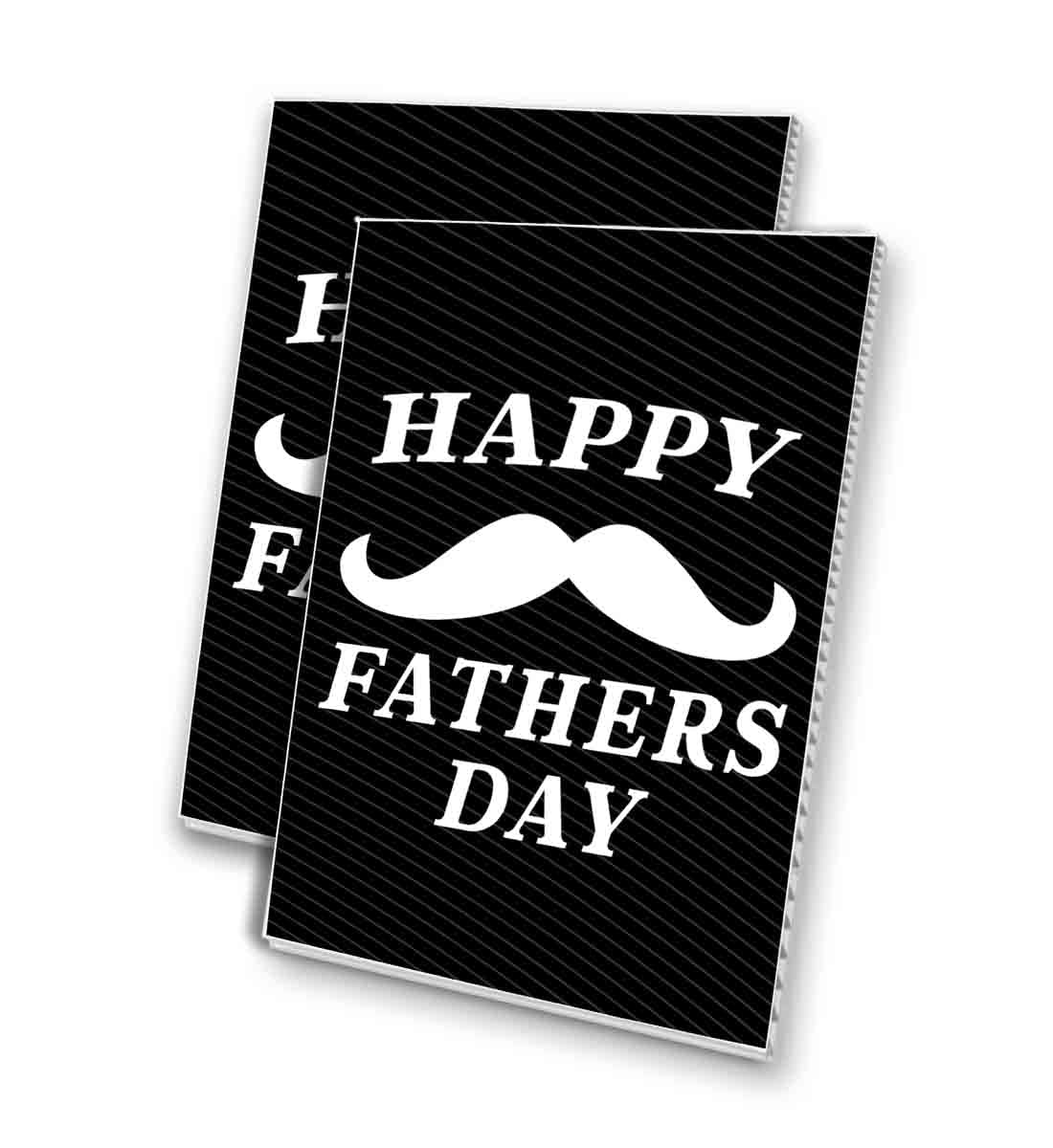 Happy Father's Day Corrugated Plastic Sign - 24x36 Inch 4mm Thick Double-Sided Design (Pack of 2) - Perfect for Outdoor Yard Decorations, Parties & Celebrations