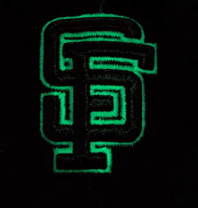 New Era 59Fifty Camo San Francisco Giants Glow in the Dark Baseball Cap - Black Camouflage Hat for Night Games & Outdoor Activities