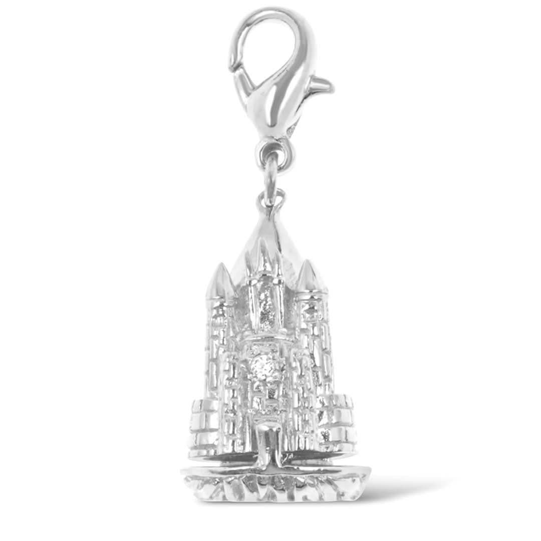 Enchanted Silver Castle Charm - Elegant Home Decor for Fantasy & Medieval Themed Rooms | Perfect for Bedrooms, Living Spaces & Gift Giving
