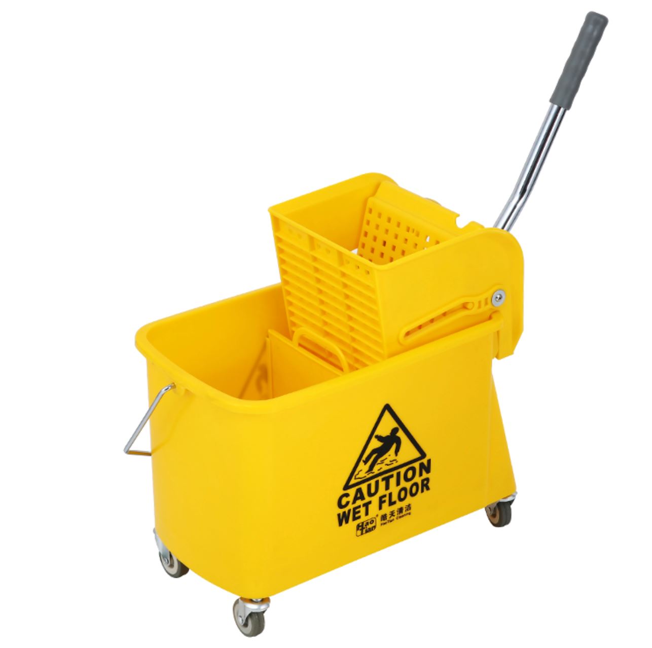 Aiko 20L Mop Wringer Bucket with Wheels | Heavy Duty Rolling Mop Bucket with Wringer | Ideal for Home Cleaning, Janitorial Use & Commercial Floor Care (Model: MOPTRL B038)