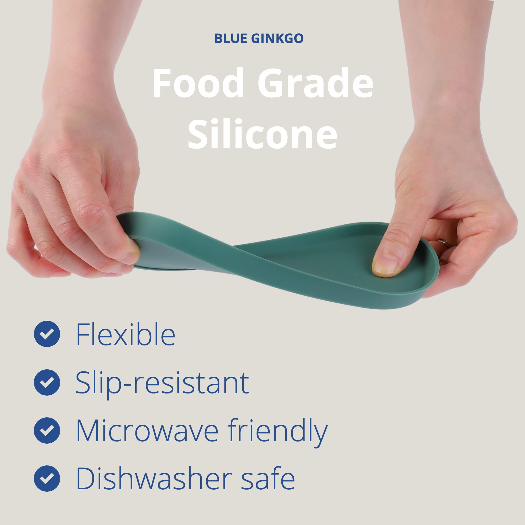 Blue Ginkgo Mini Silicone Trays Set of 6 - Non-Slip Bathroom Organizer, Kitchen Countertop Storage, Desk & Vanity Tray for Jewelry, Makeup, Cosmetics - Easy Clean, Stackable (Green, Yellow, Pink) - Perfect for Small Item Organization in Home & Office