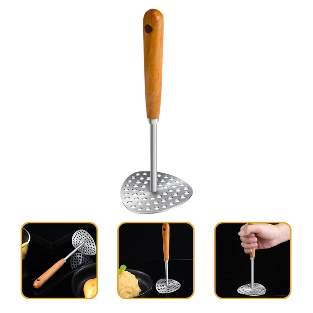 Premium Potato Masher - Heavy Duty Stainless Steel Potato Ricer & Crusher for Smooth Mashed Potatoes, Pumpkin, Baby Food - Ergonomic Kitchen Gadget for Easy Mashing & Pureeing - Perfect for Thanksgiving, Family Dinners & Meal Prep