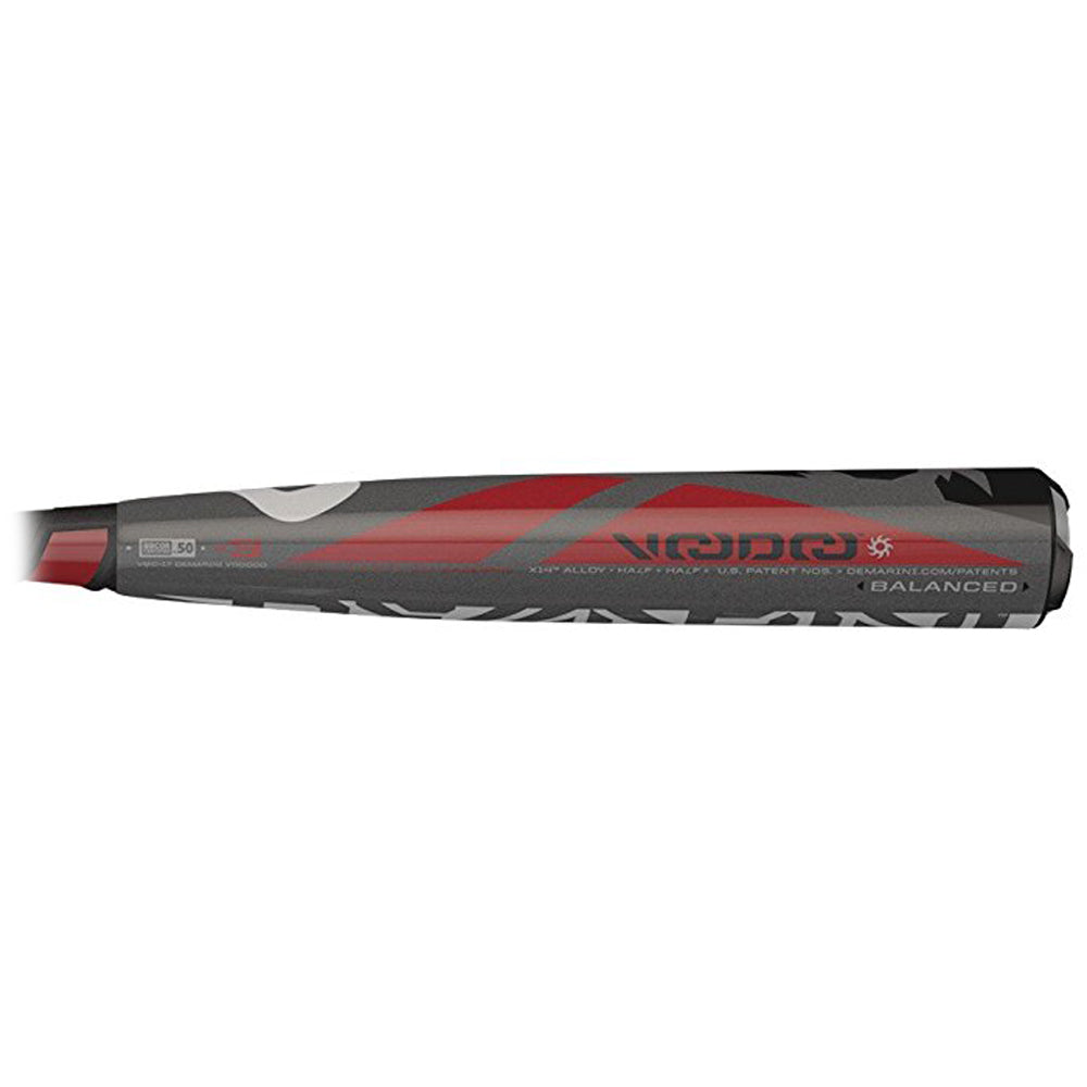DeMarini Voodoo BBCOR Baseball Bat - VBC 17 Gunmetal/Red 2017 Model - Balanced Swing Weight for Power Hitters | Perfect for High School & College Baseball Games, Tournaments & Training