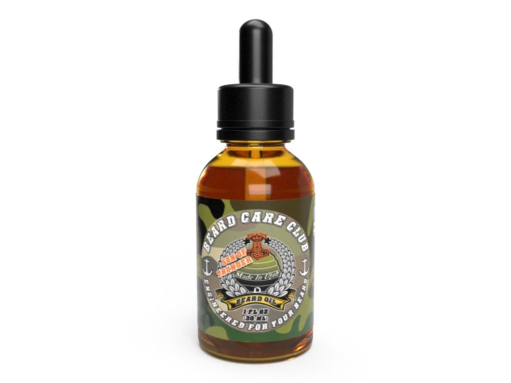Son Of Thunder Beard Oil for Men - Natural Growth & Conditioning Beard Oil with Argan & Jojoba Oils - Perfect for Daily Grooming & Styling