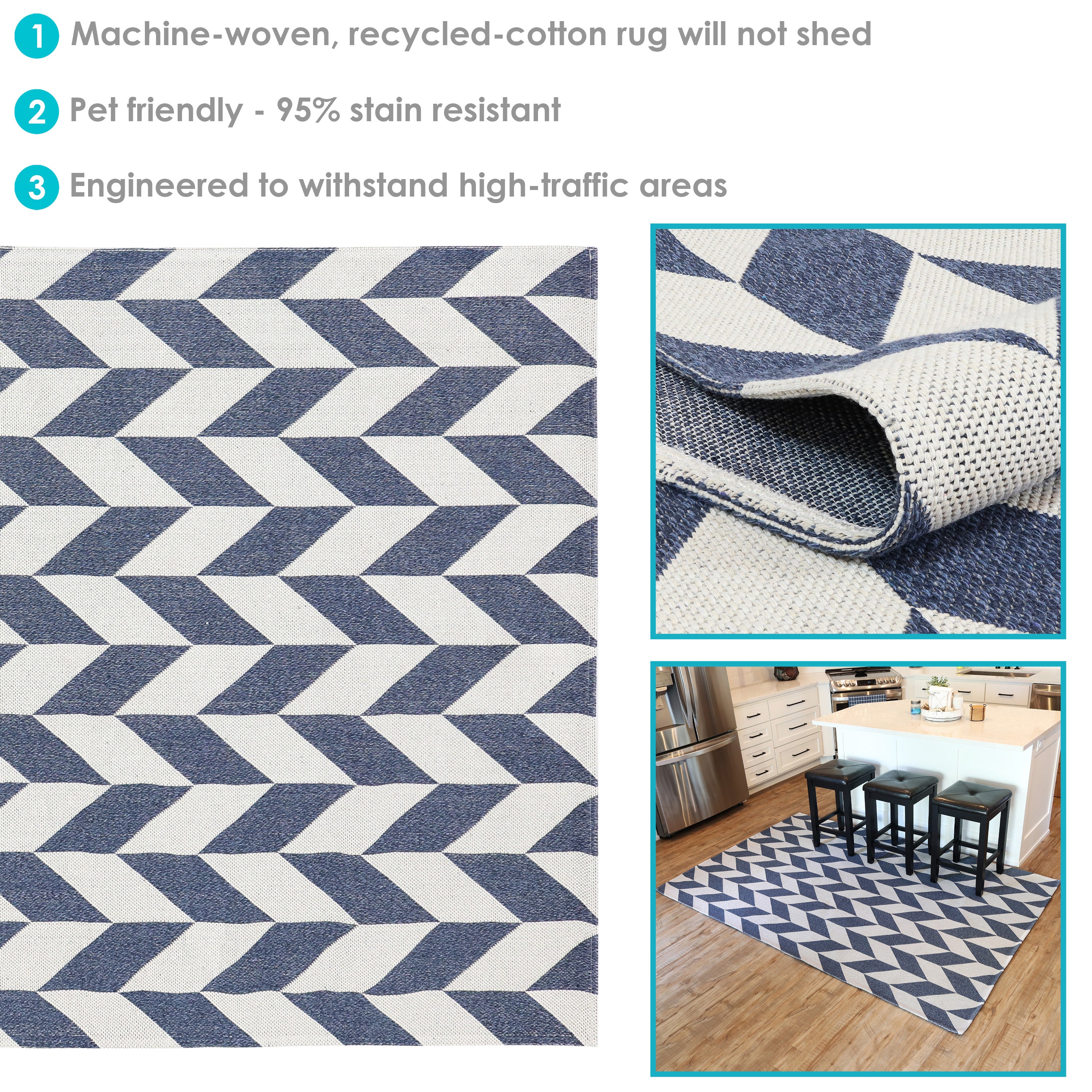 Stylish Sunnydaze Indoor Area Rug - Soft & Durable for Living Room, Bedroom & Home Decor - Perfect for Cozy Spaces & Modern Interiors