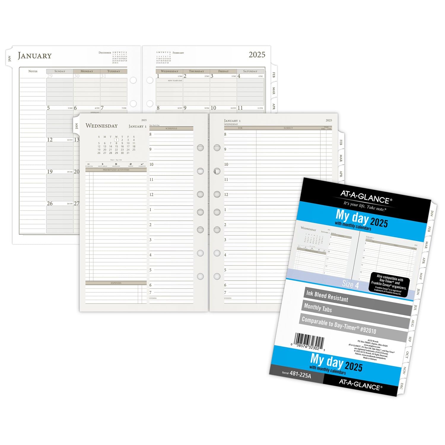 AT-A-GLANCE 2025 Daily & Monthly Planner - 5.5
