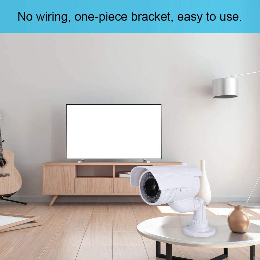 Fake Security Camera - Realistic Dummy CCTV Bullet Camera with Weatherproof Design for Indoor & Outdoor Surveillance | Perfect for Home, Office, and Business Security