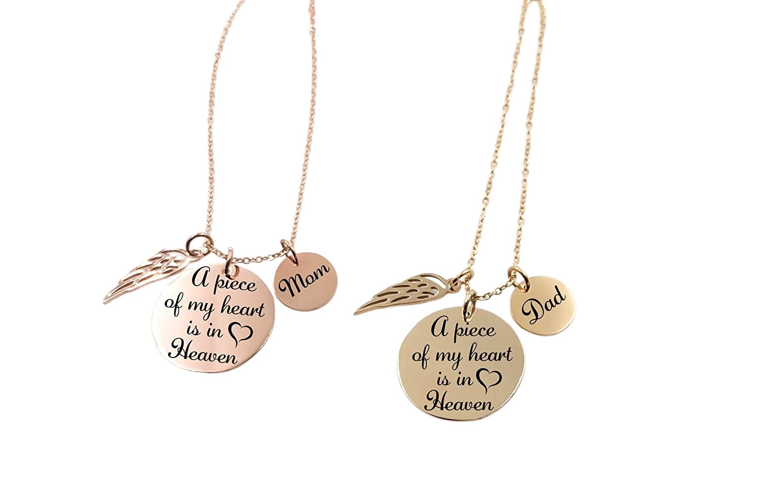 Memorial Necklace for Women - Gold or Rose Gold Sympathy Gift for Loss of Loved One - Thoughtful Bereavement Jewelry for Mom, Sister, Wife - Perfect for Funerals, Anniversaries & Keepsakes