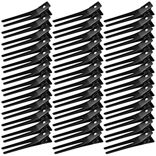 50pcs Professional Double Prong Curl Clips - 1.8