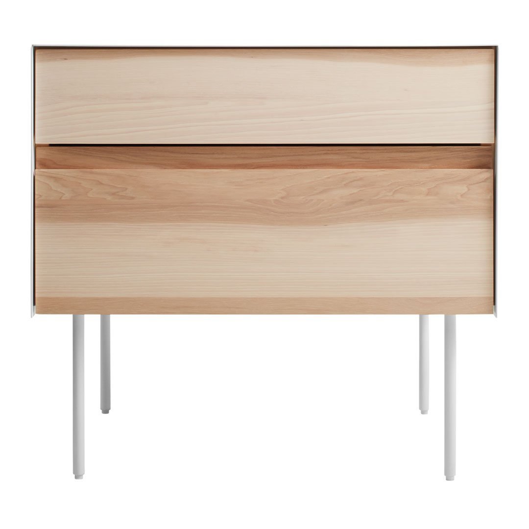 Modern Blu Dot Clad Nightstand - Stylish Bedside Table with Storage for Bedroom, Living Room & Guest Room - Perfect for Small Spaces & Apartment Decor