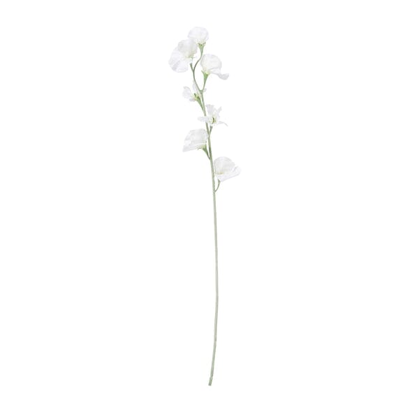 Sweetpea White Artificial Flowers - Realistic Fake Floral Decor for Home, Wedding, Party & Office Decoration