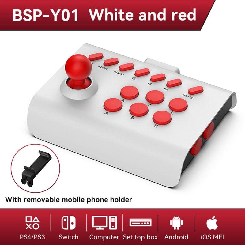 Szaerfa Arcade Fighting Stick Joystick Controller for Nintendo Switch, PS4, PS3, PC, Android & iOS - Professional Esports Gaming Controller for Street Fighter, Tekken, Mortal Kombat - Perfect for Competitive Play & Online Tournaments - Great Gift for Gamers - Use Cases: Home Gaming, eSports Training, Multiplayer Battles, Arcade Revival, Fighting Game Tournaments, Retro Gaming Parties