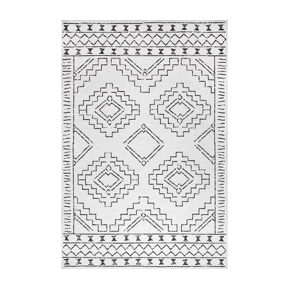 Kindred Leeroy Rug - Soft Bohemian Area Rug for Living Room, Bedroom, Nursery - Non-Slip & Washable - Perfect for Home Decor, Dorm, Office (5'x8')