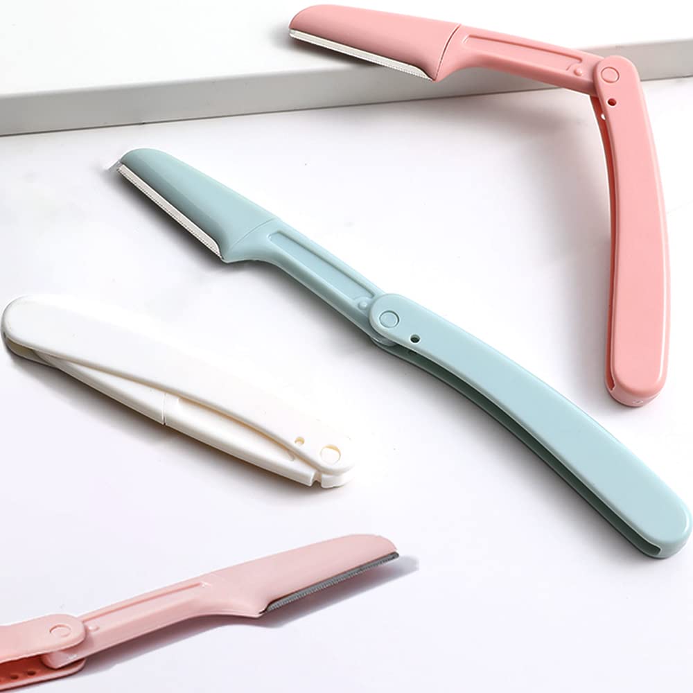 4 Pack Women's Face Razors - Dermaplaning Blades for Eyebrow Shaping & Facial Hair Removal | Peach Fuzz Remover & Exfoliator | Perfect for At-Home Spa Days & Pre-Makeup Prep