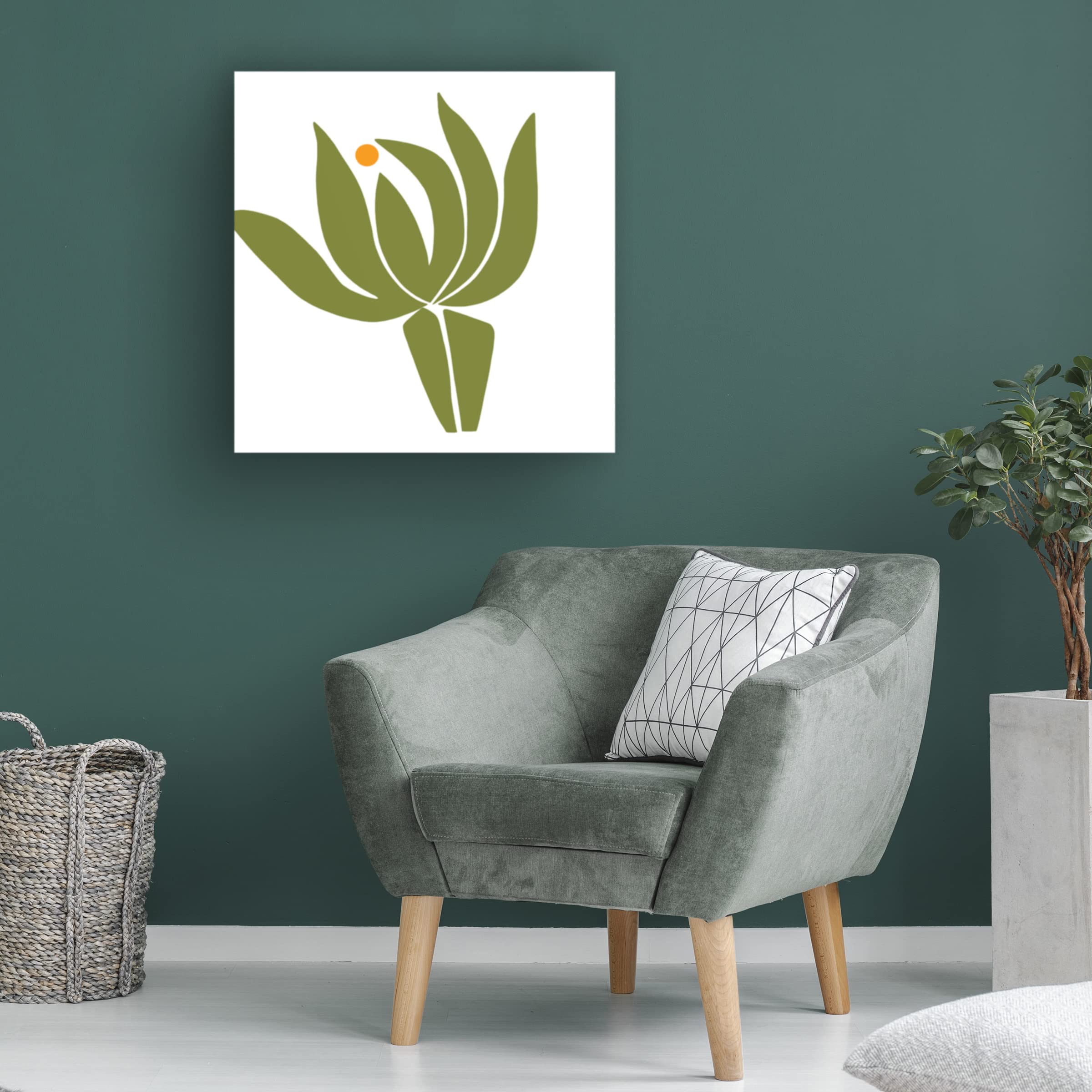 Trademark Fine Art 'Protea' Canvas Wall Art by Trish Sierer - Stunning Floral Painting for Living Room, Bedroom & Office Decor