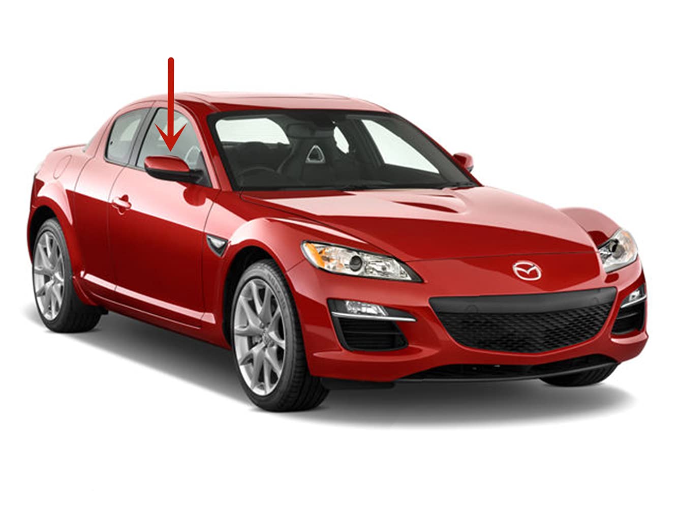 Passenger Right Side Door Window Glass Replacement for Mazda RX8 2009 2010 2011 - OEM Fit, Easy Installation - Perfect for Auto Glass Repair & Replacement