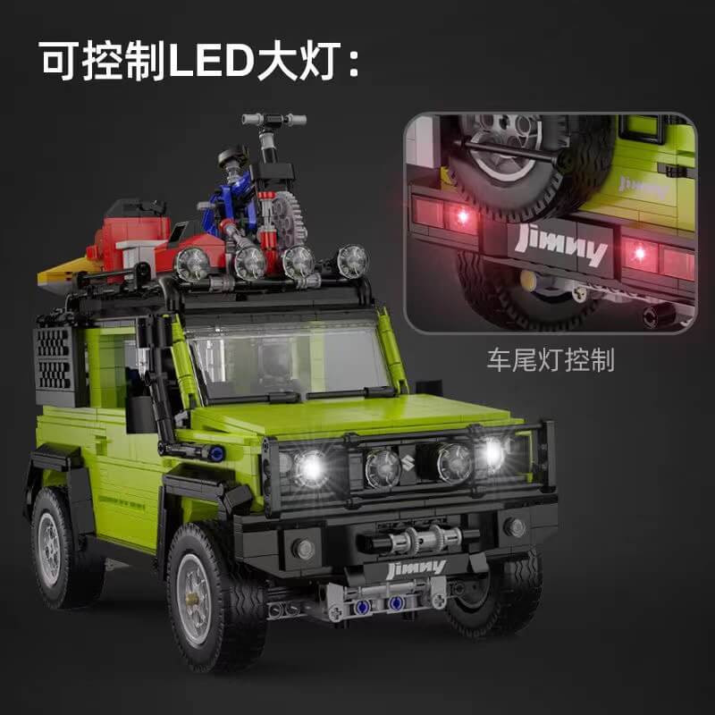 CaDA C62001 Suzuki Jimny 1:10 Scale 1803-Piece RC Car Building Kit - Off-Road Adventure & Collectible Model for Adults & Teens
