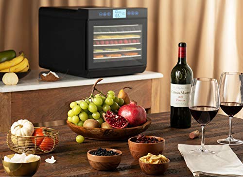 Magic Mill Food Dehydrator Machine - 7 Stainless Steel Trays, Digital Timer & Temperature Control, Keep Warm Function, Overheat Protection (Renewed) | Perfect for Drying Fruits, Vegetables, Herbs & Making Jerky at Home