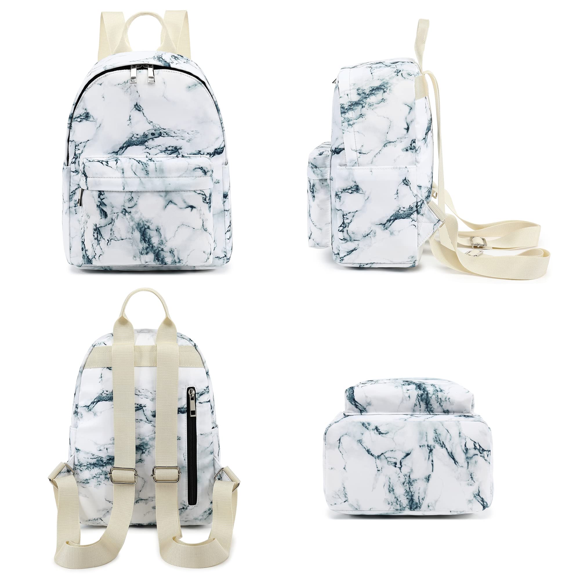 Stylish Mini Backpack for Women & Girls - Small Cute Backpack Purse for Teens, Kids School, Travel & Daily Use (Marble Pattern) - Perfect for School, Shopping, Outings & Weekend Adventures