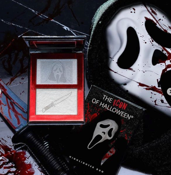 Ghost Face x Glamlite Highlighter Palette - Shimmering Highlighter Makeup Kit for Face & Body - Perfect for Halloween, Cosplay & Night Out Glow
