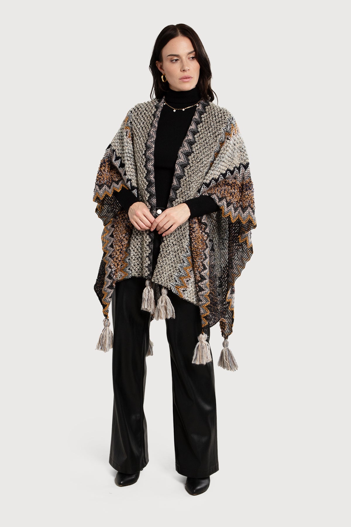 Bohemian Fringed Knit Kimono Cardigan - Lightweight Lace-Up Cover Up for Women - Perfect for Beach, Festival, and Lounge Wear