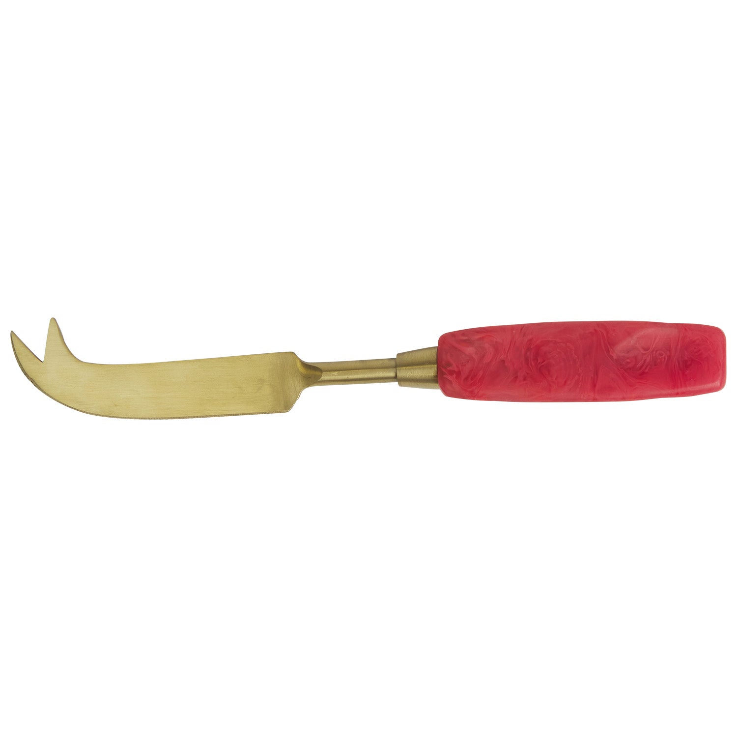 Premium Stainless Steel Cheese Knife with Raspberry Handle - Perfect for Cheese Boards, Charcuterie Platters, and Gourmet Entertaining