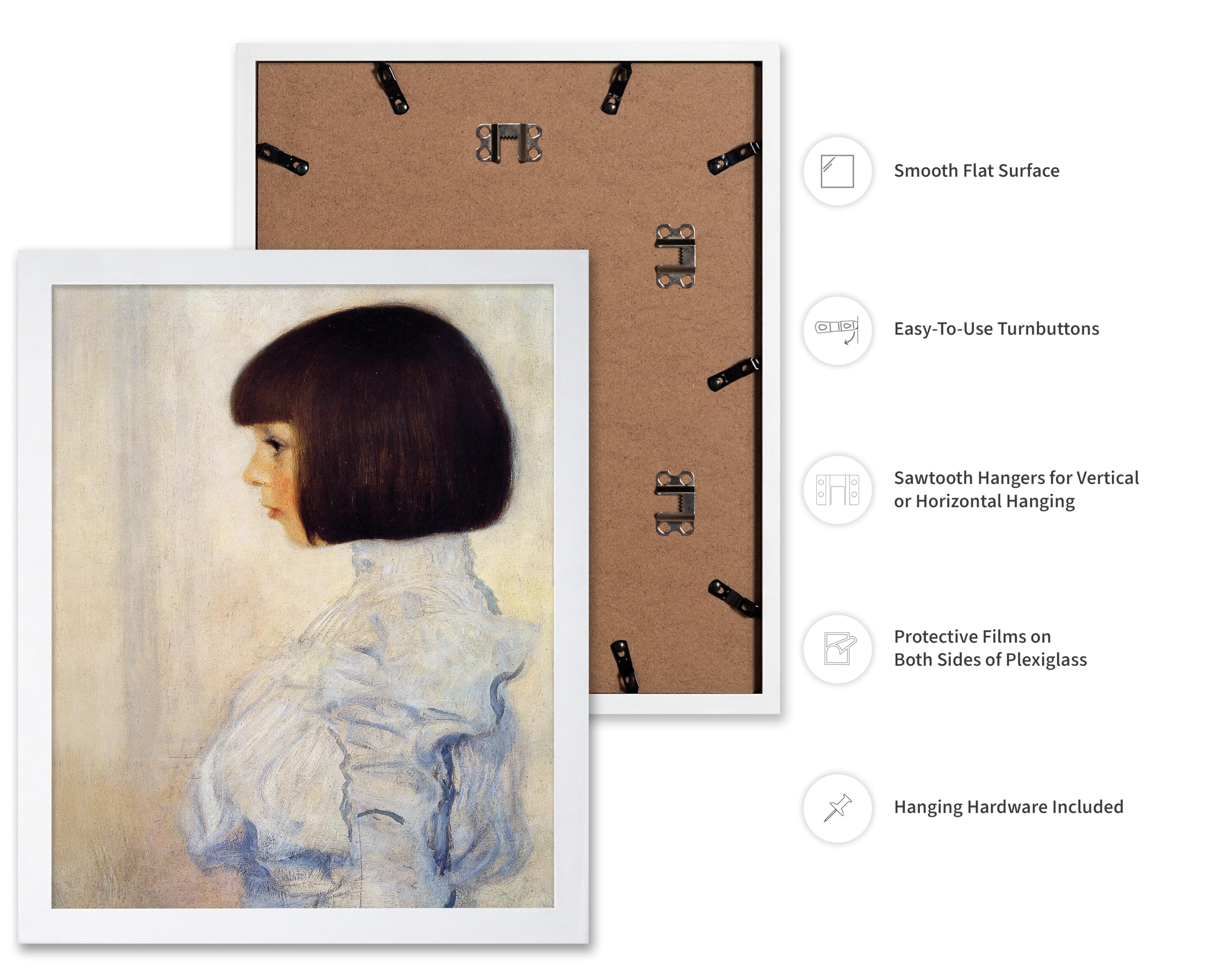 Premium 8x10 White Wood Picture Frames - Set of 3 for Wall Art, Posters & Photos - Perfect for Home, Office & Gallery Decor - Shatter-Resistant Glass & Easy to Hang