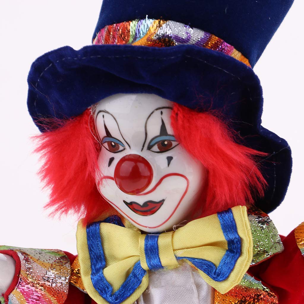 Clown Figurine Doll - Halloween Home Decor, Tabletop Ornament, Gift for Collectors & Party Lovers | Perfect for Halloween Parties, Themed Events & Home Display